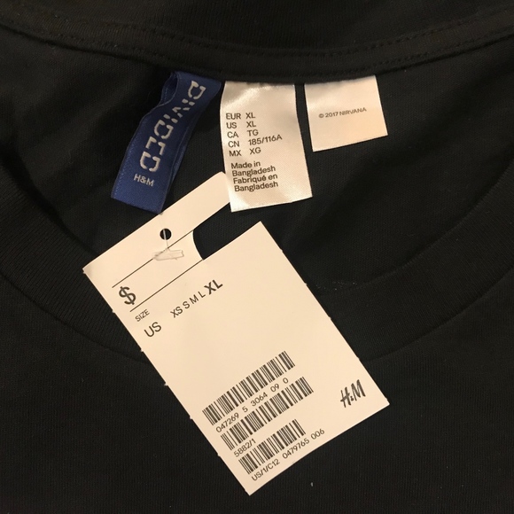 NIRVANA NEVERMIND 2-Sided H&M T-shirt XL - Picture 5 of 5
